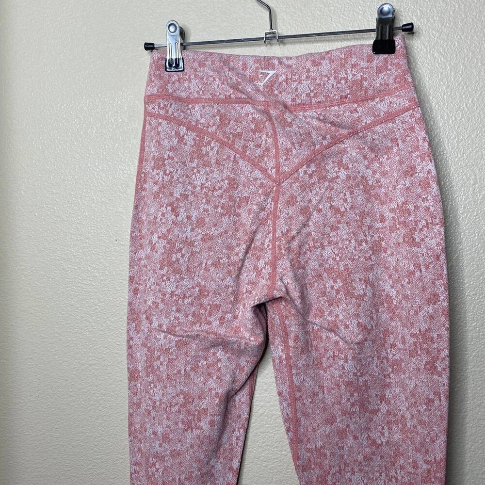 Gymshark Fleur Moroccan Brick Marl Texture Leggings With Side Pocket Sz M - Picture 3 of 9